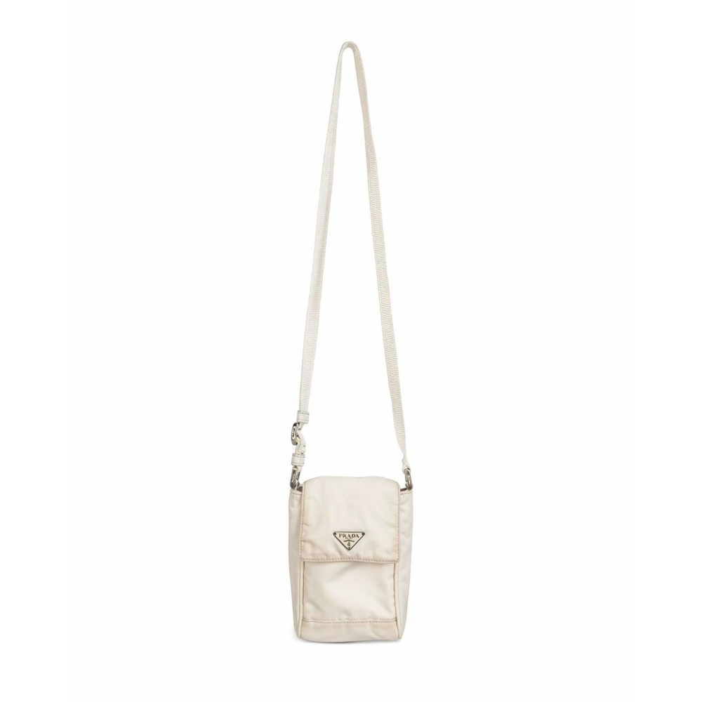 Vintage Prada Ivory Nylon Crossbody Bag